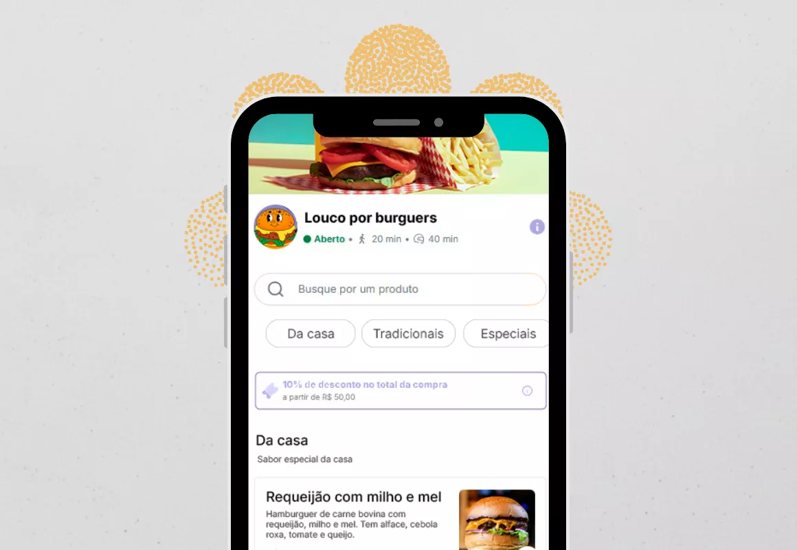 Canal próprio Vina e iFood centralizados no sistema para hamburgueria sem tablet extra