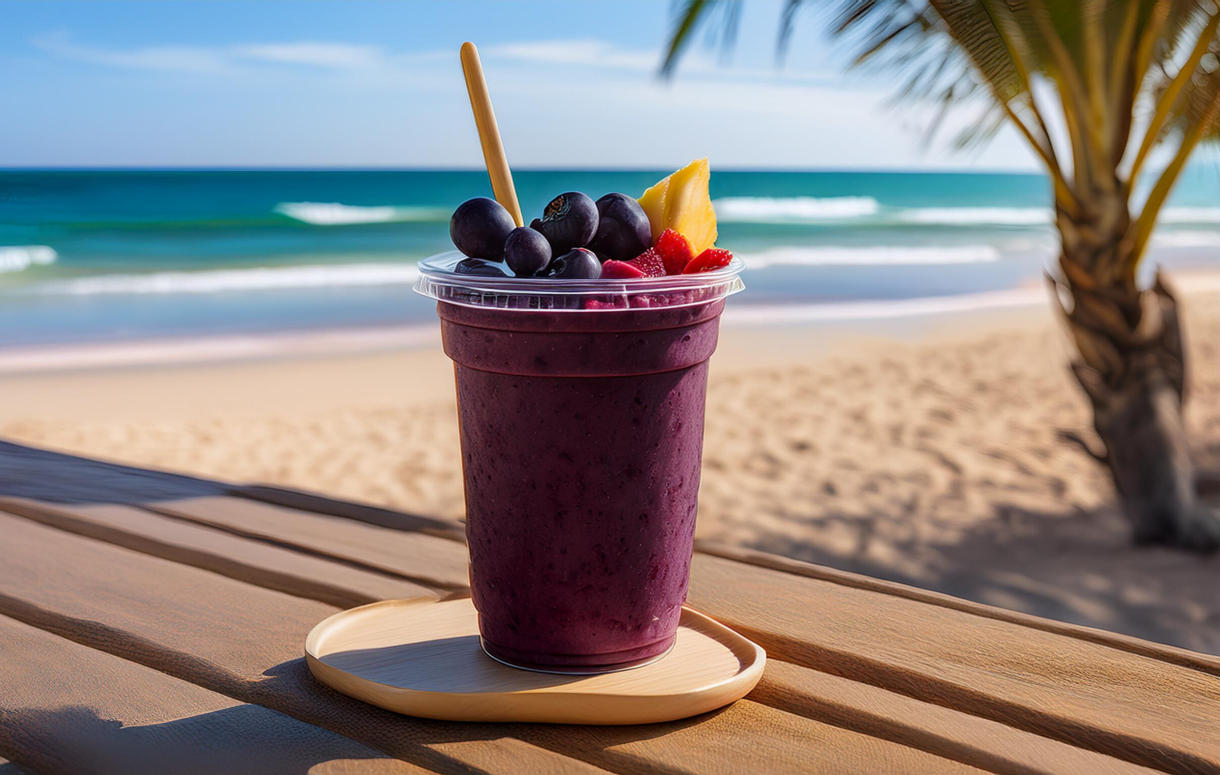 imagem de açai com frutas.