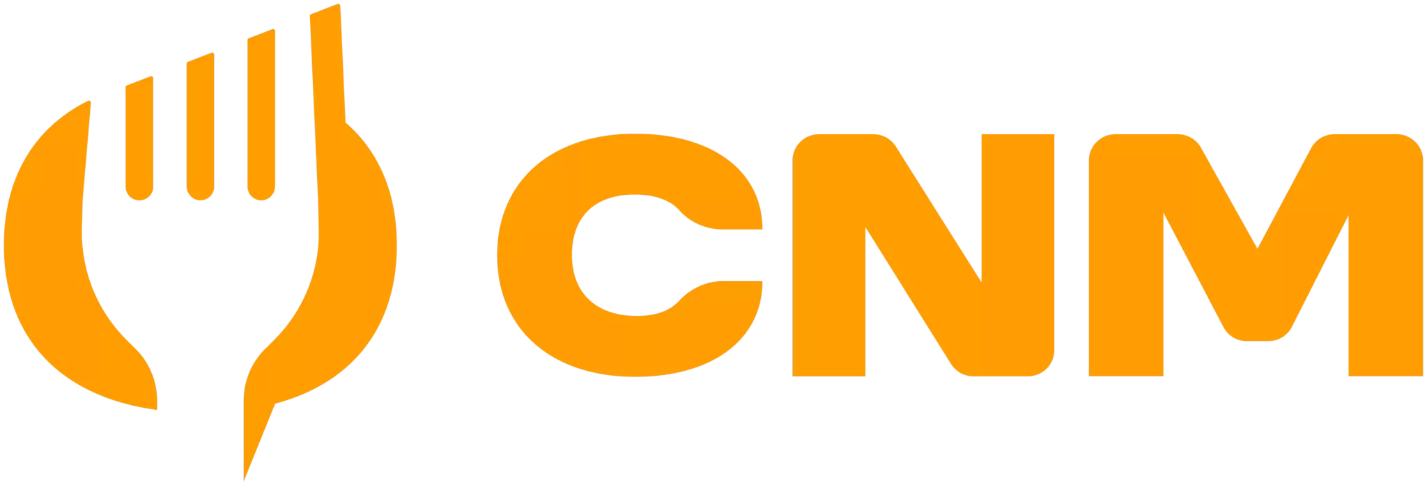 O logo da CNM, na cor laranja